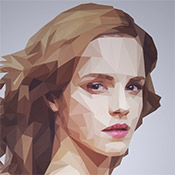Polygon effect Emma Watson Portrait